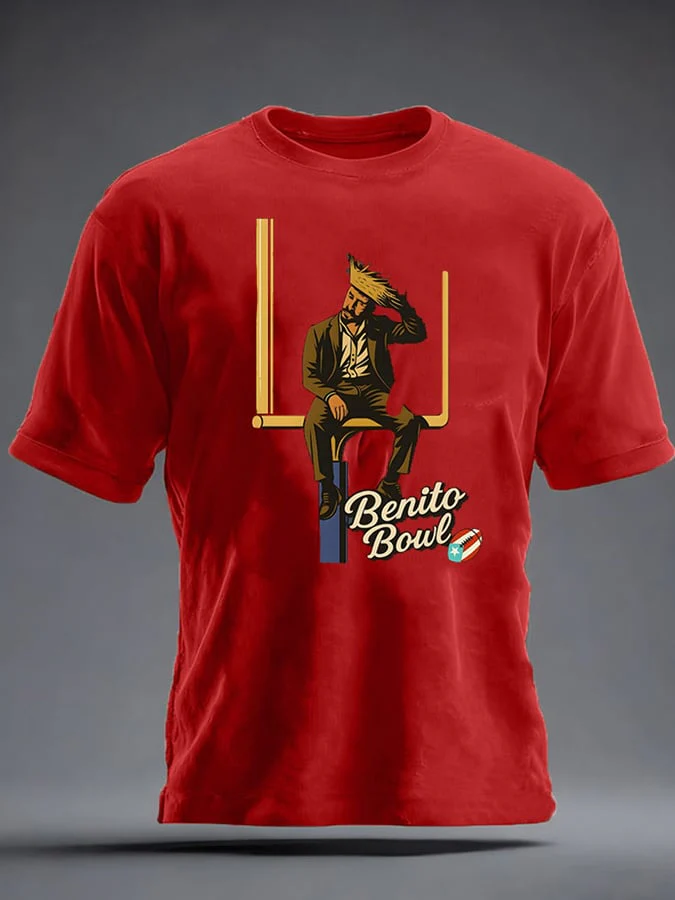 Men's Benito Bowl imitation cotton short-sleeved T-shirt
