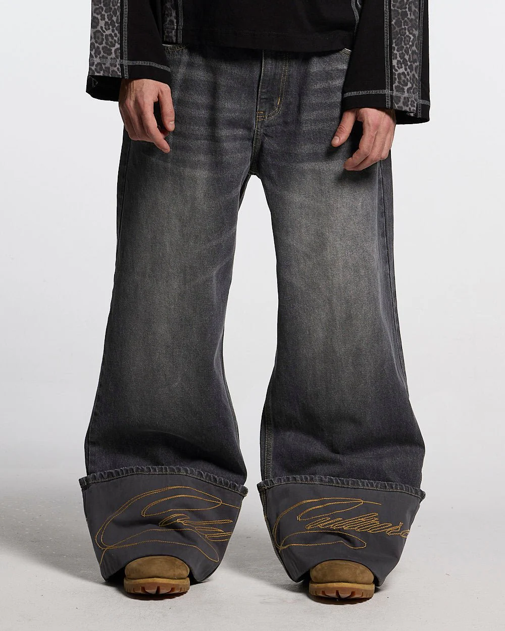 FOLDED V3 PANTS DARK GREY DENIM