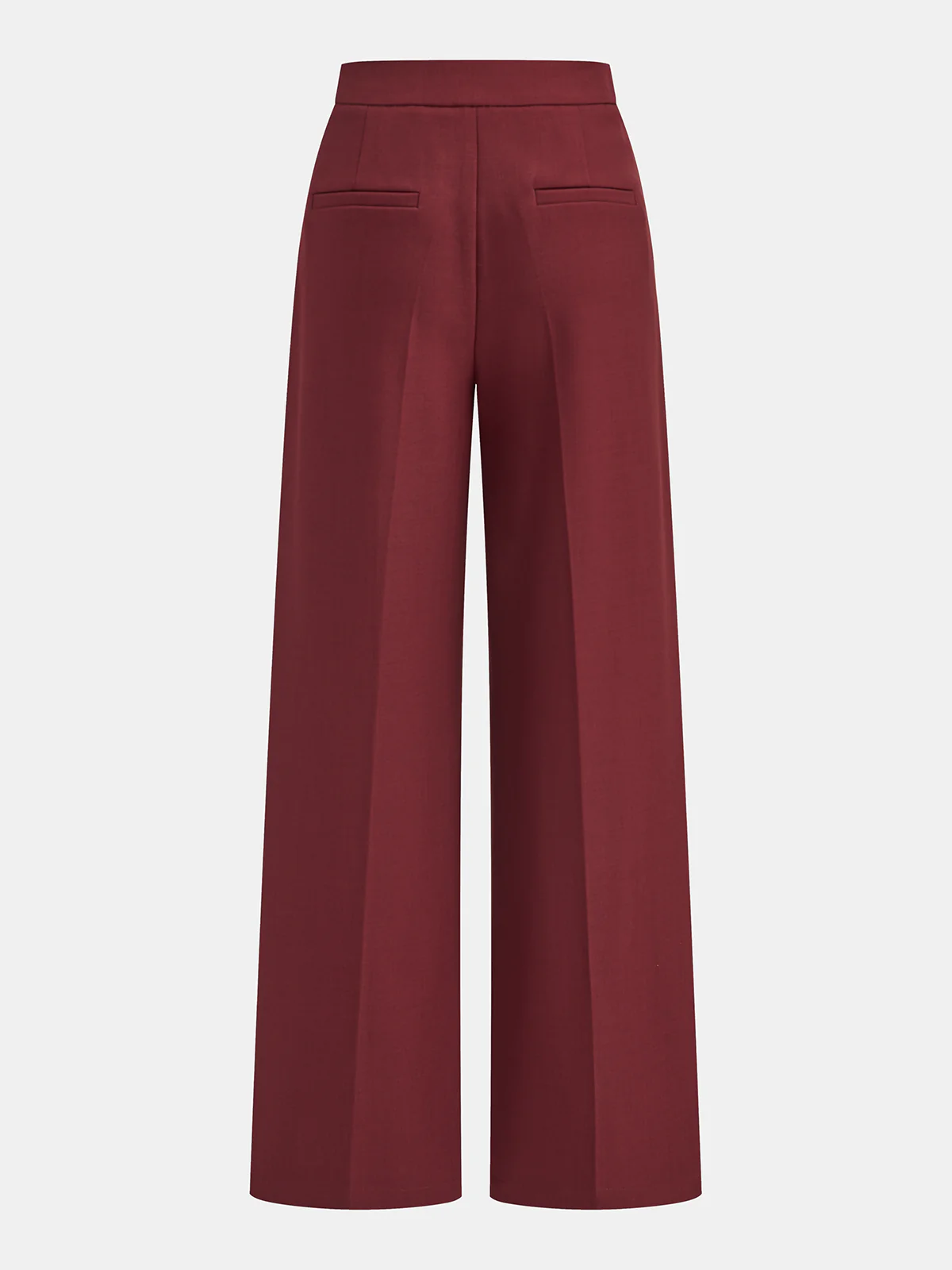 High-Waisted Chain Pleated Wide-Leg Pants