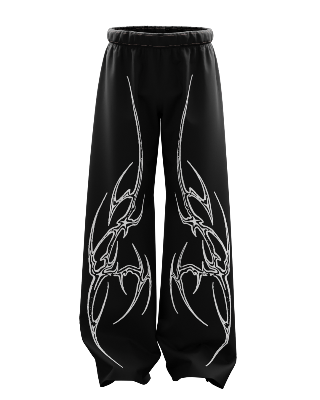 Maxus Black Unisex Straight Fit Baggy Pants