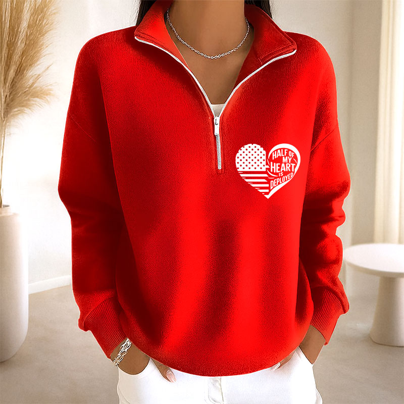 Women's Red Friday Print Casual Sweatshirt
