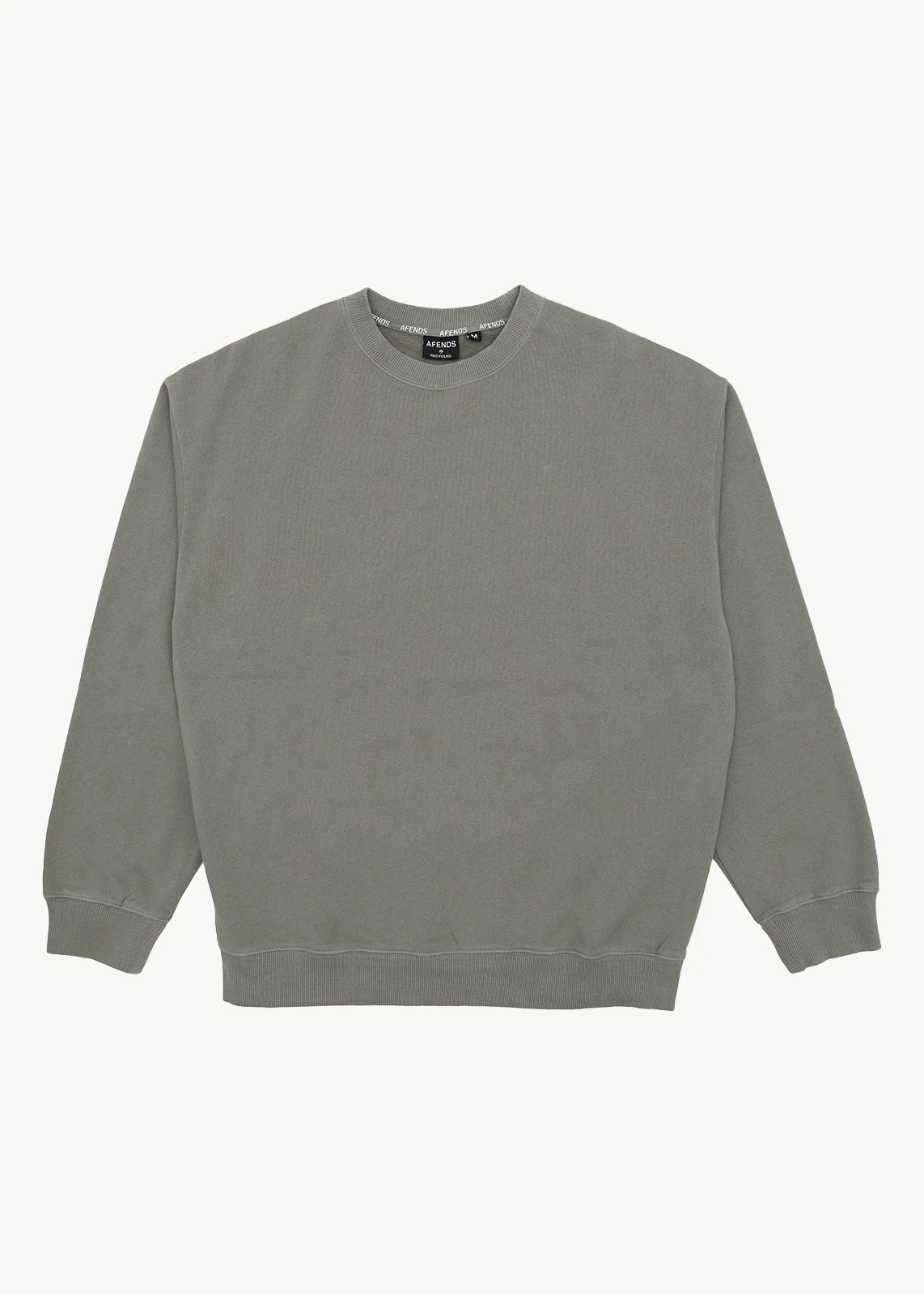 AFENDS Mens Genesis - Crew Neck - Washed Sycamore