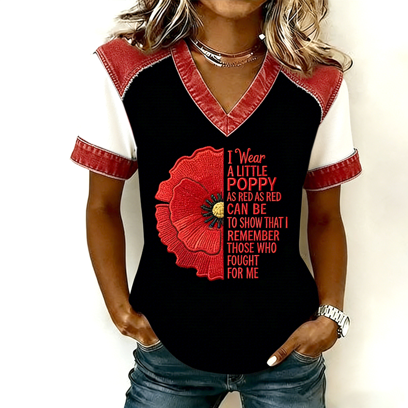 Women's Memorial Day Red Friday Printed T-Shirt
