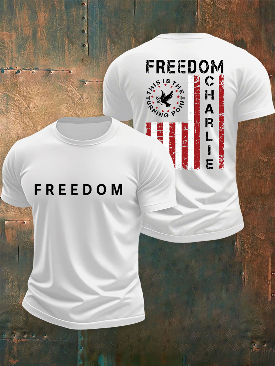 Men's Freedom Is Not Free R.I.P Charlie Kirk Short Sleeve T-shirt