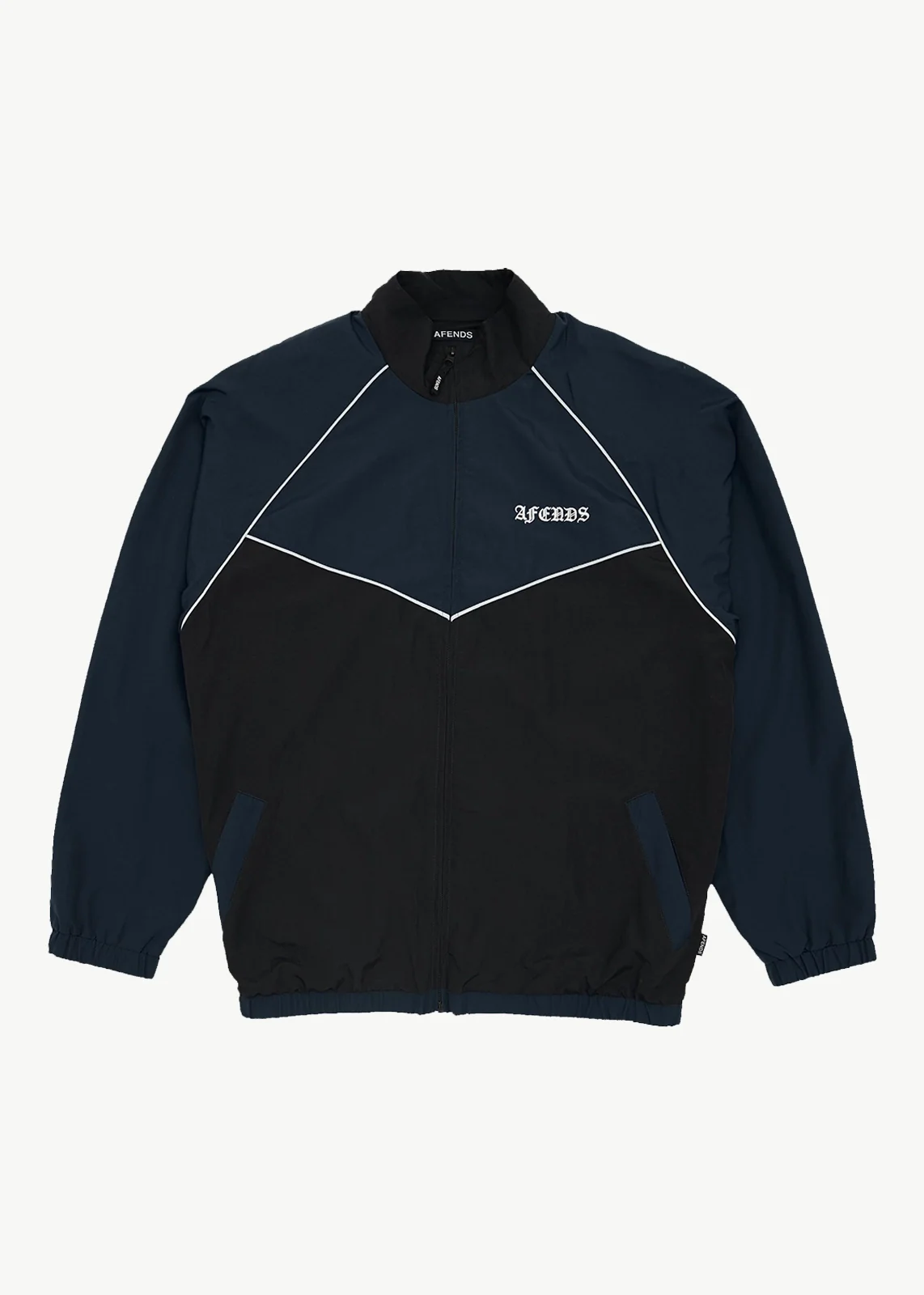 AFENDS Mens Speed - Sports Spray Jacket - Navy
