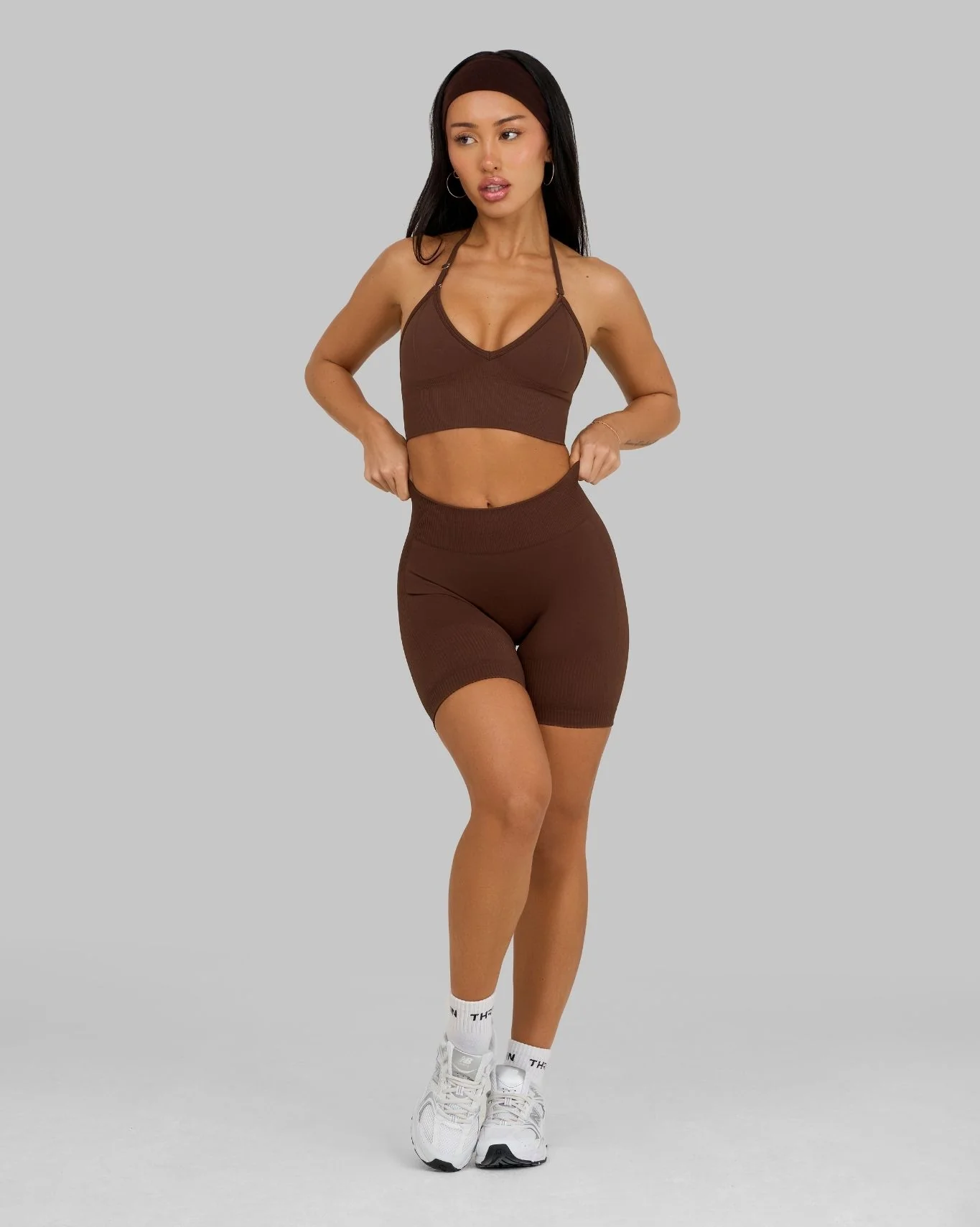 Elevate™ Sculpting Mid Waist Scrunch Shorts | Bourbon Brown