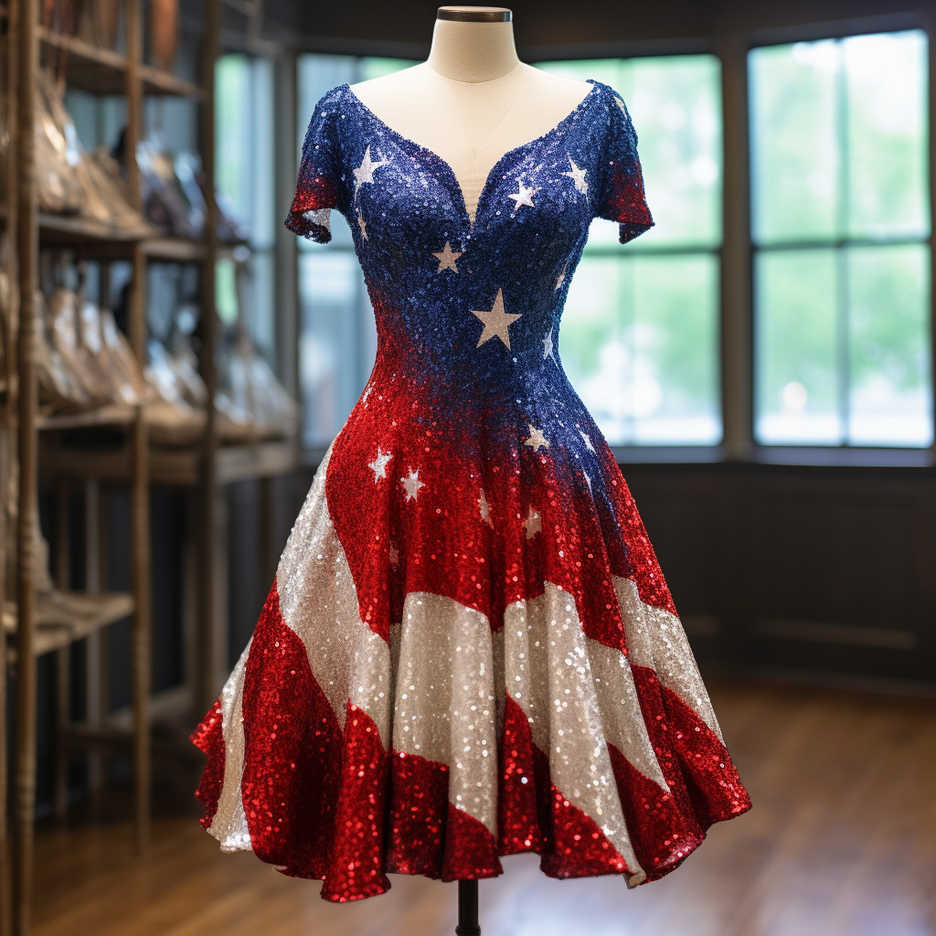 Women's 250th Anniversary Art Print Casual Dress