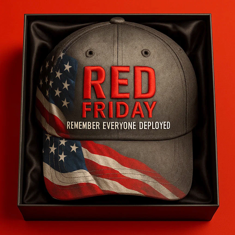 Red Friday Printed Casual Hat