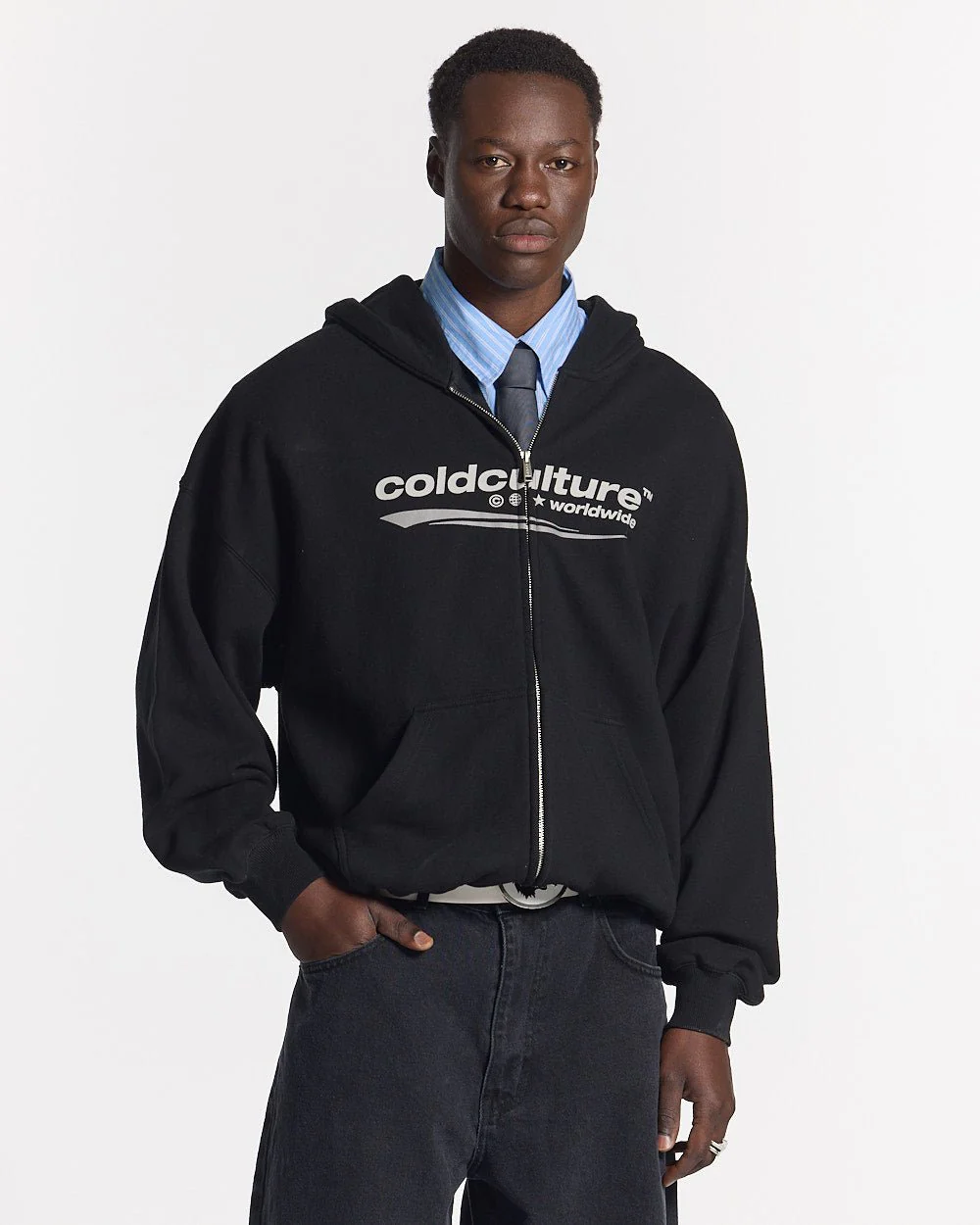 ENTERPRISE ZIP HOODIE BLACK