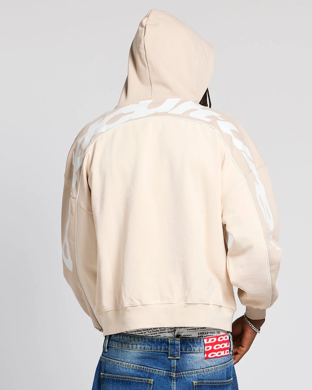 FLESH ZIP HOODIE BEIGE