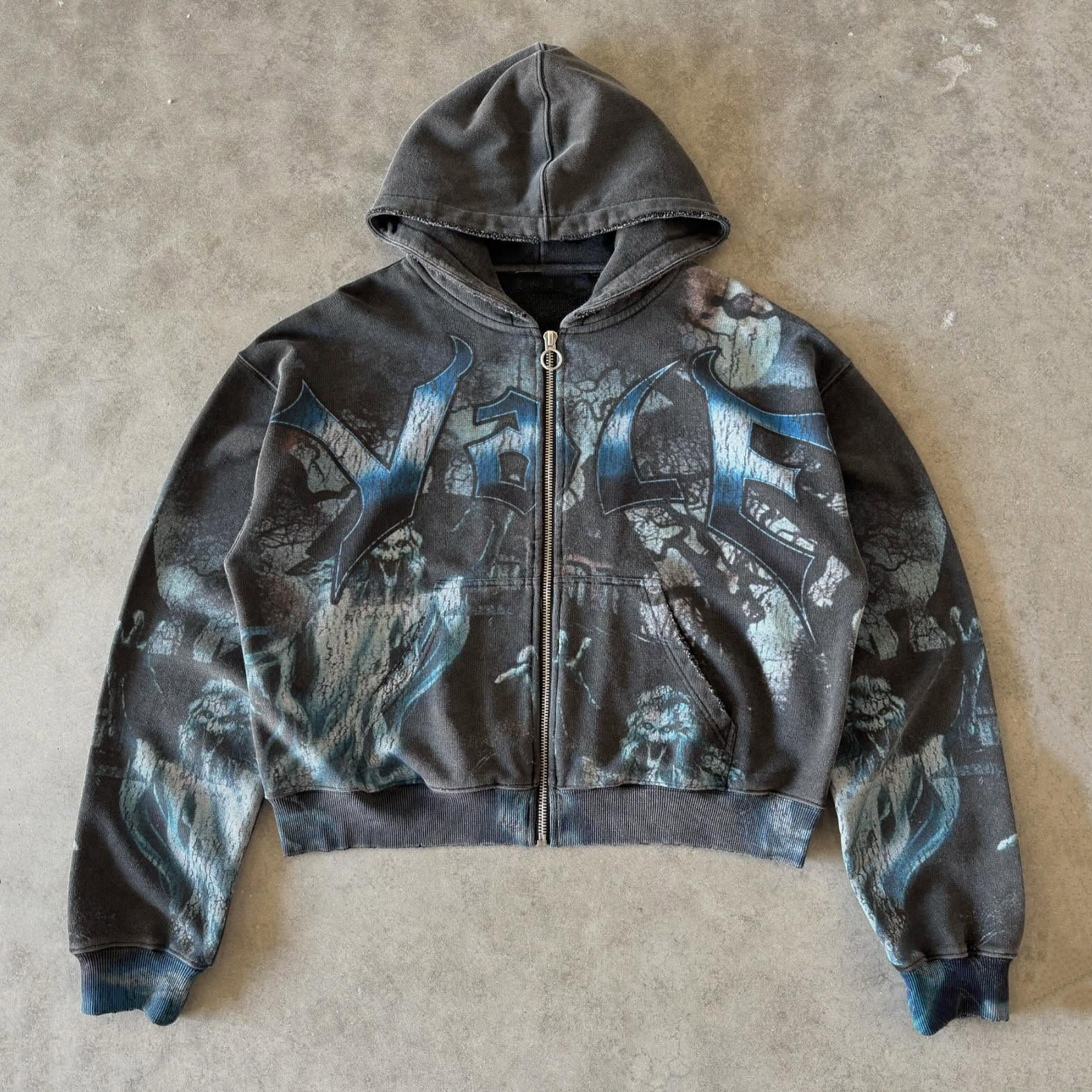 Death Casual Street Vintage Zip Hoodie