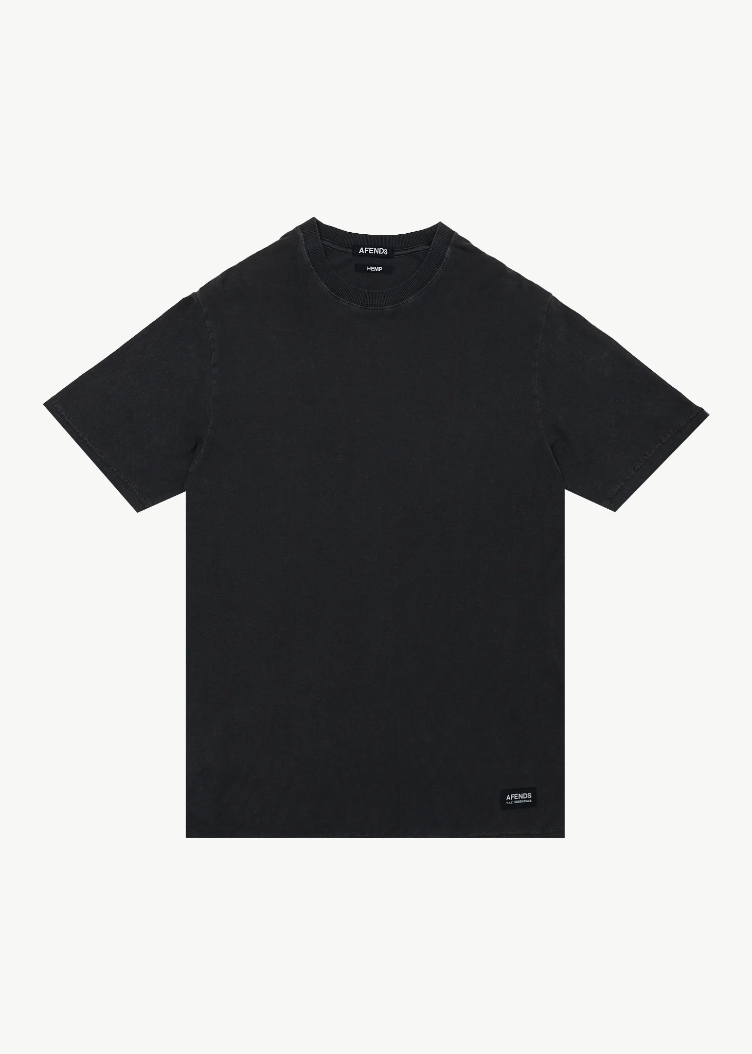 AFENDS Mens Classic - Retro Tee - Stone Black