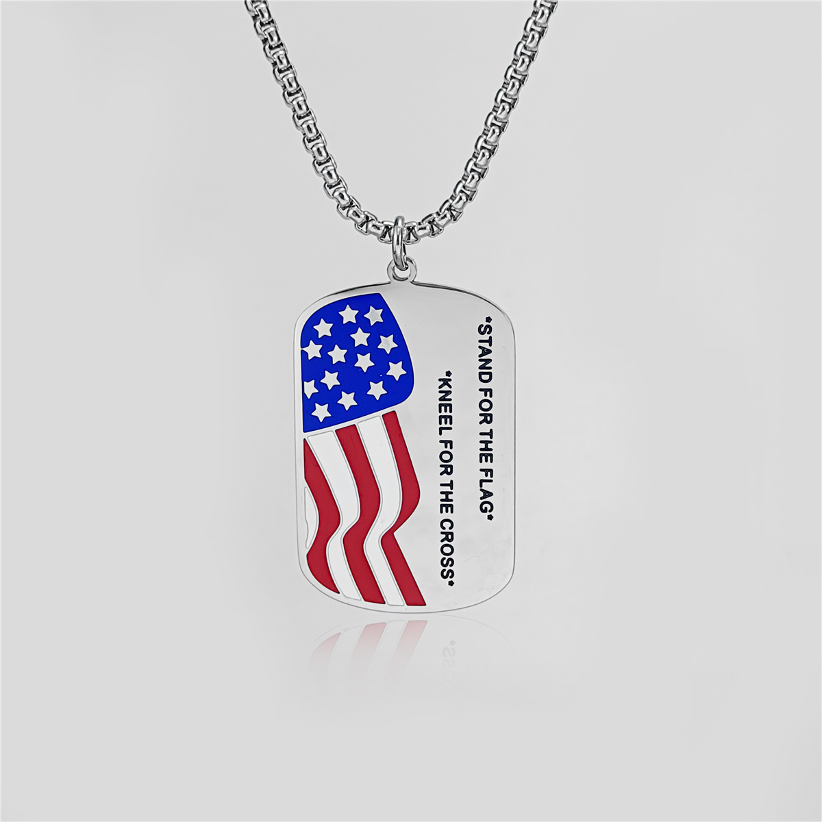 Independence Day Square Series Necklace