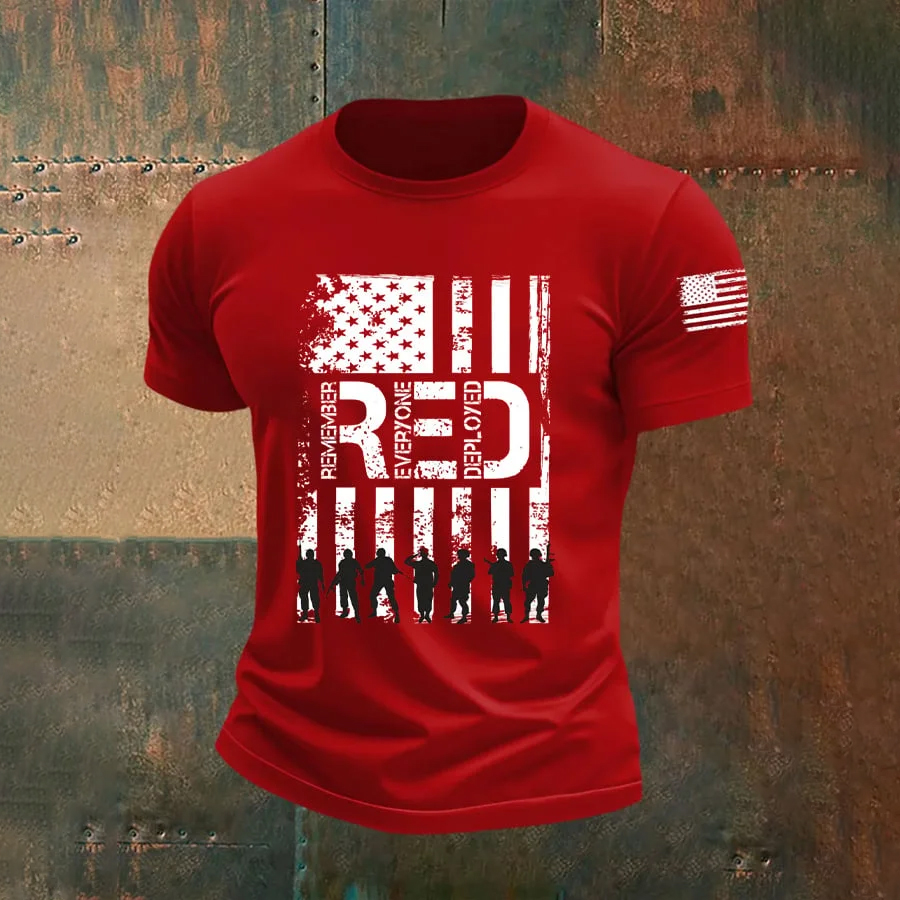 Men's On Friday We Wear Red Print short-sleeved T-shirt