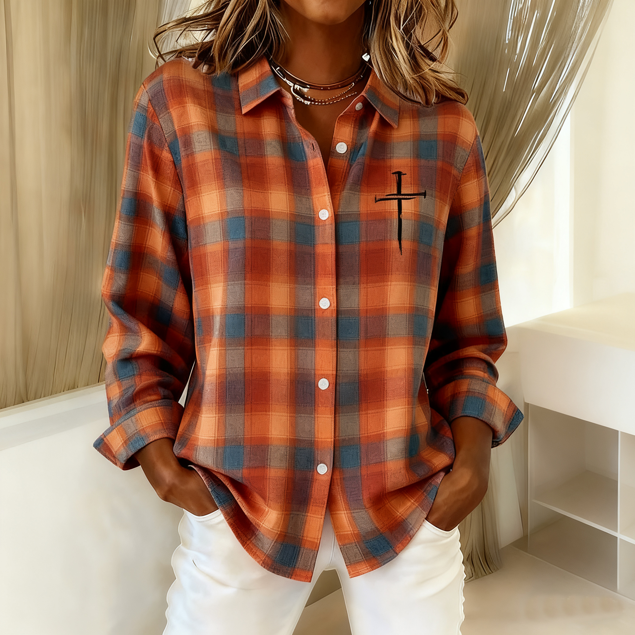 Women's Casual Retro Faith Shirt