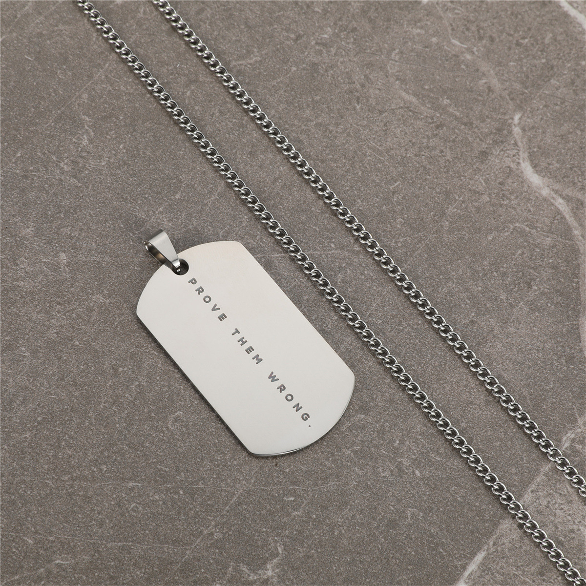 Men's Prove Them Wrong Printed Military Pendant Necklace