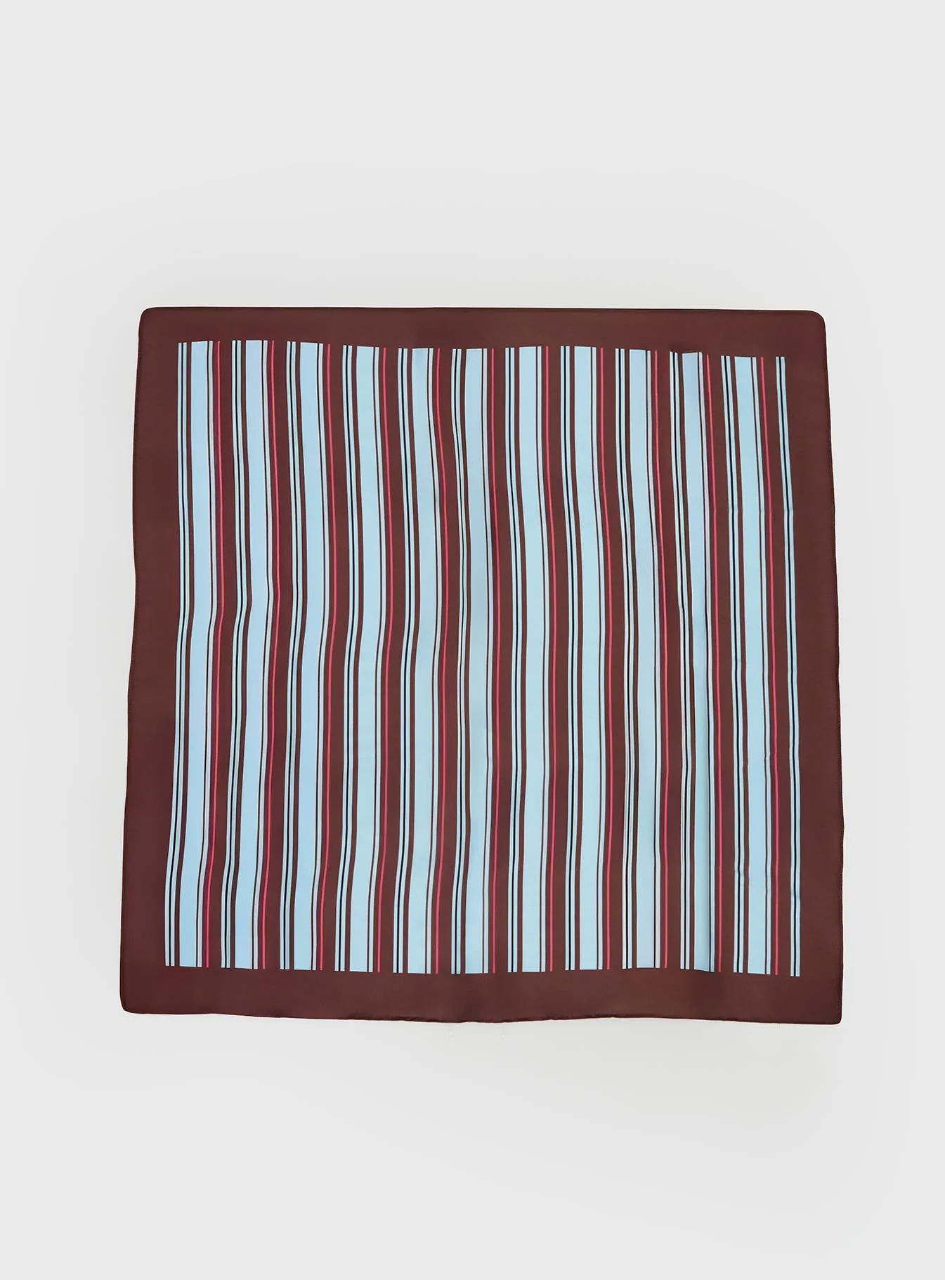 Hyacinthe Scarf Brown / Blue Stripe