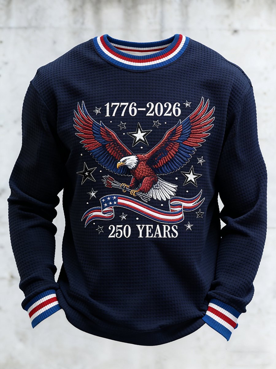 Men'S Casual T-Shirt With American 250th Anniversary Print