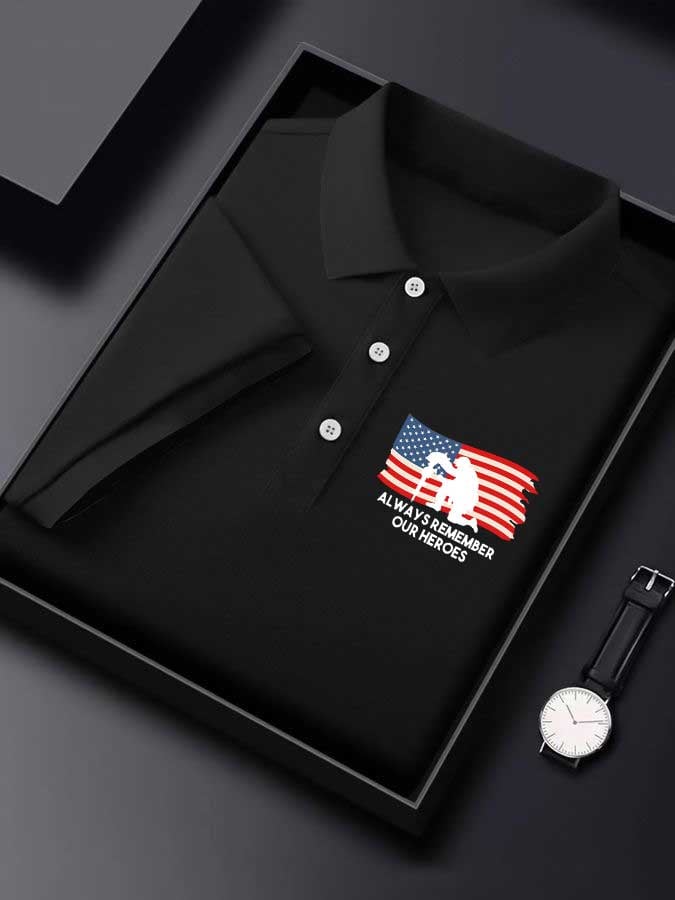 Men's Memorial Day print polo shirt