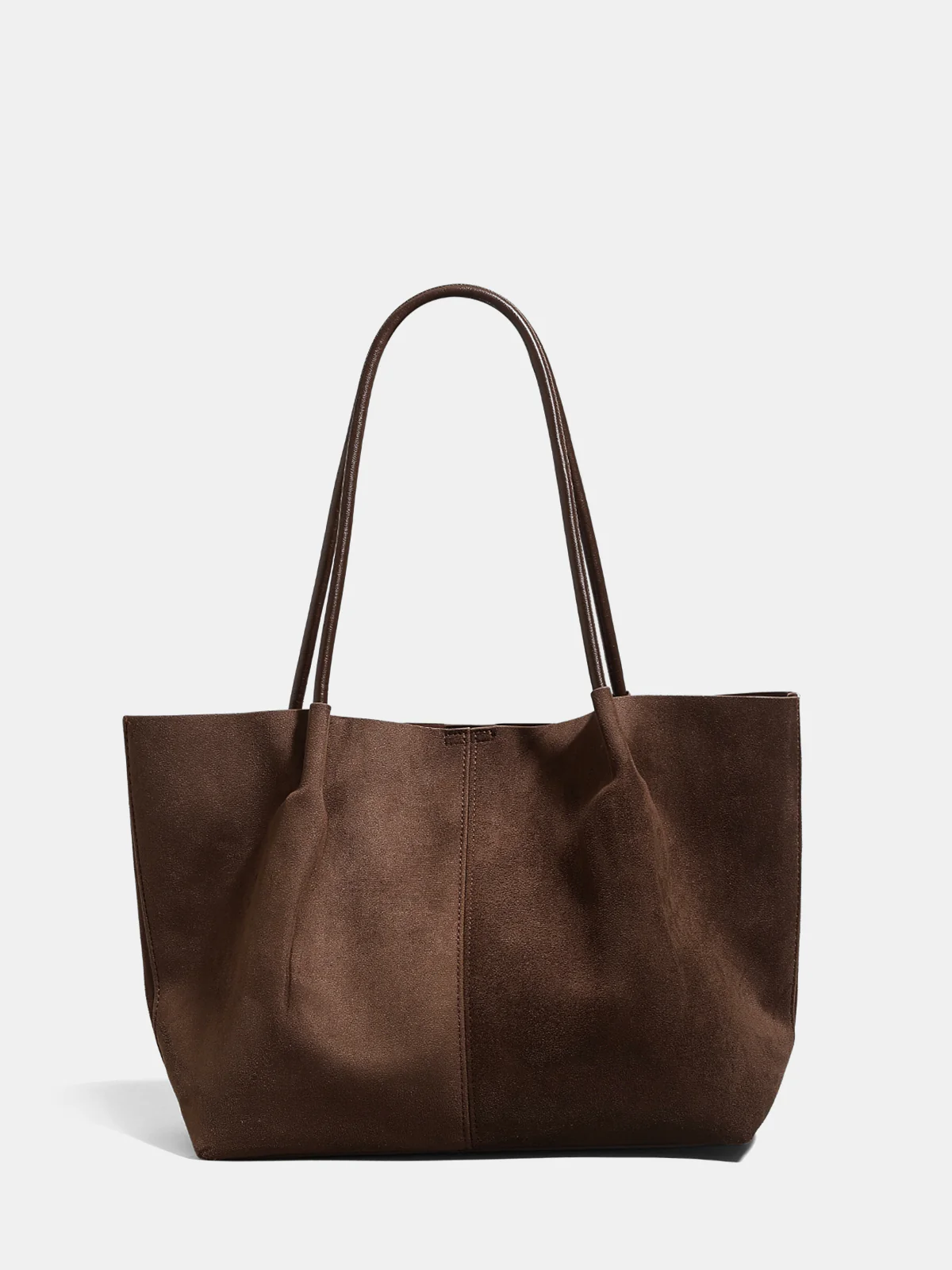 Suede Effect Large-Capacity Tote Bag