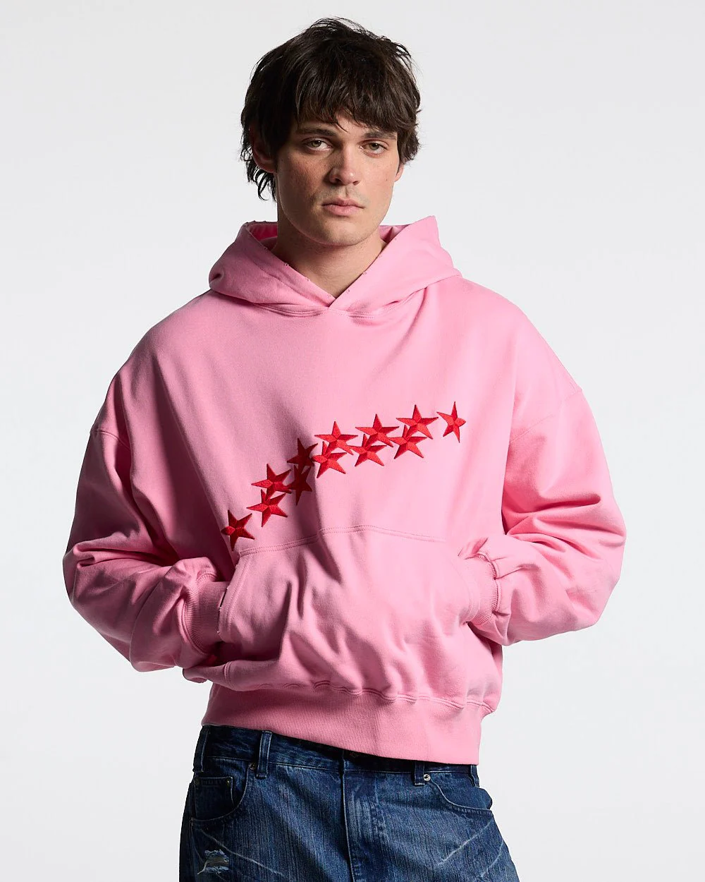 STARS HOODIE PANTHER PINK