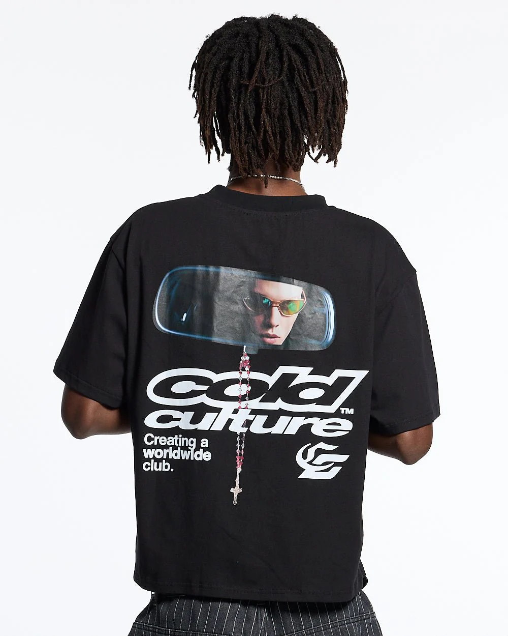 DRIVING MIRROR TEE BLACK