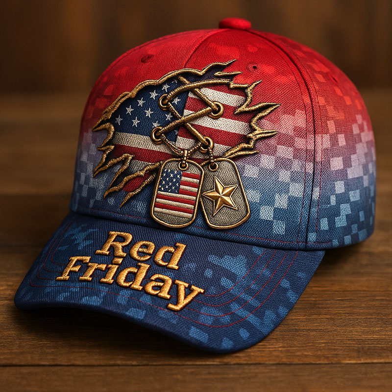 Red Friday Printed Casual Hat