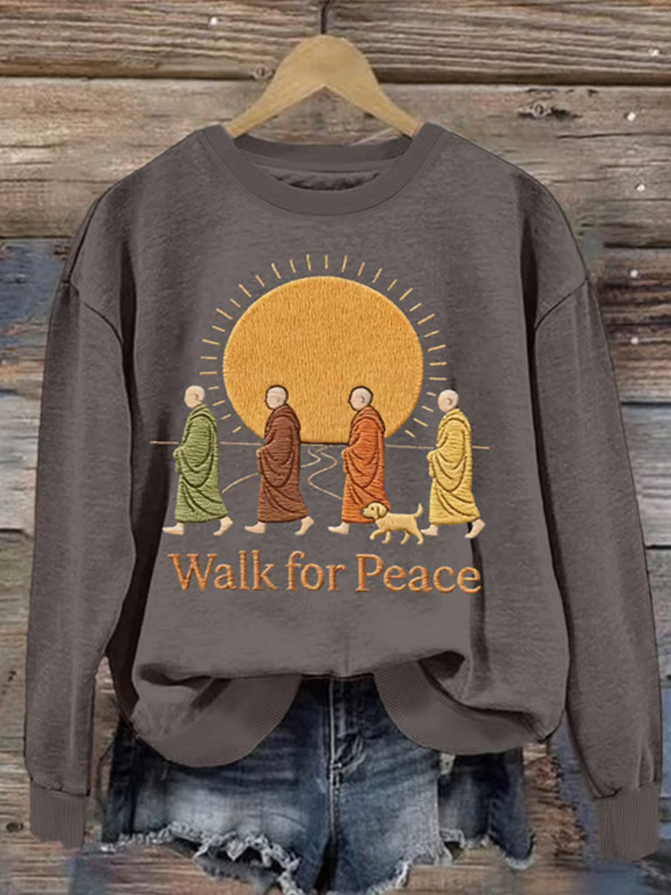 Walking For Peace Art Print Sweatshirt