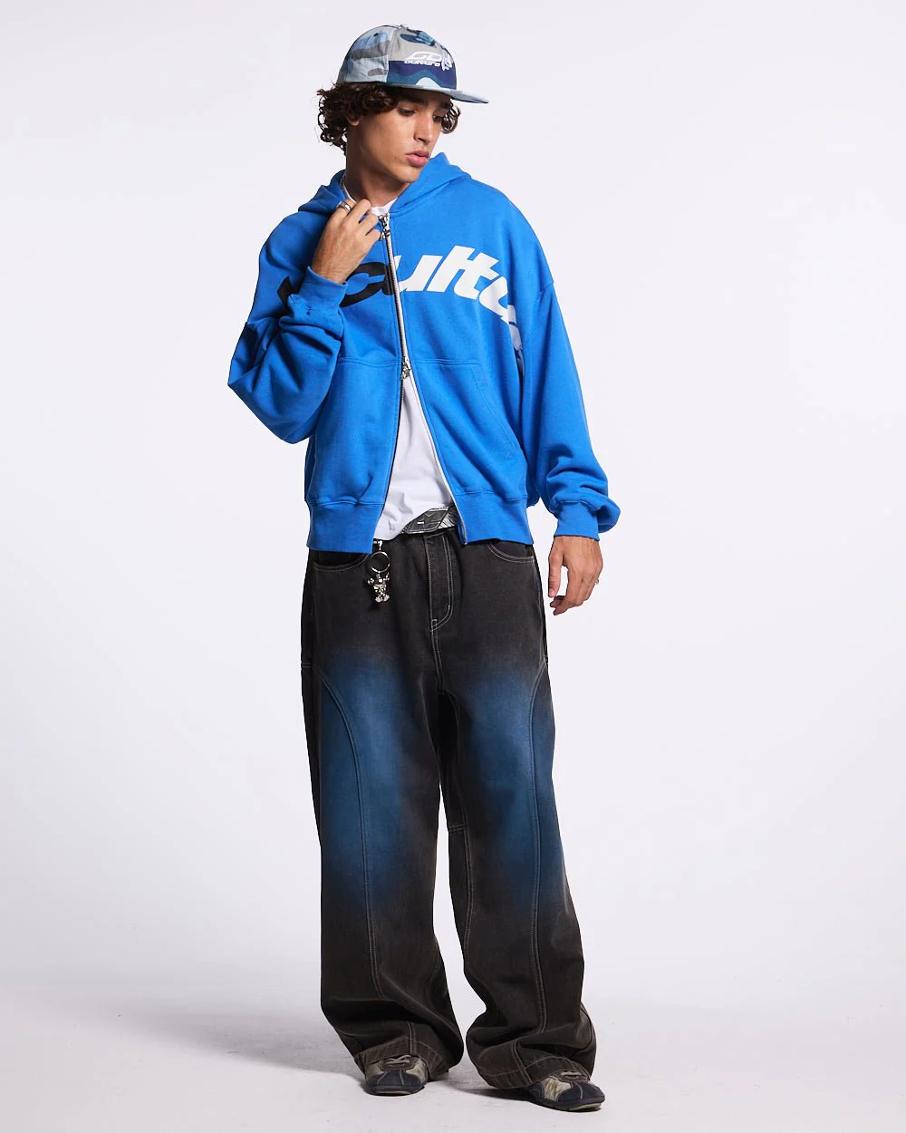 DRIVEN ZIP HOODIE BLUE