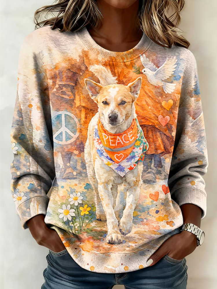 Women's Walk For Peace Art Print Sweatshirt
