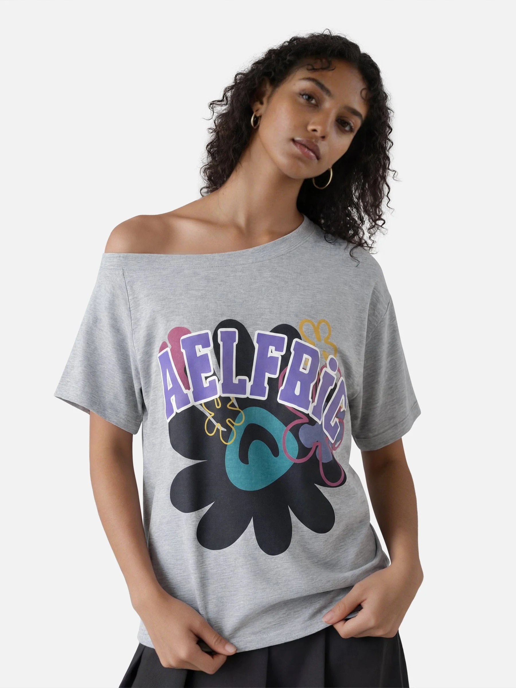 Aelfric Eden Flower Off-The-Shoulder Tee