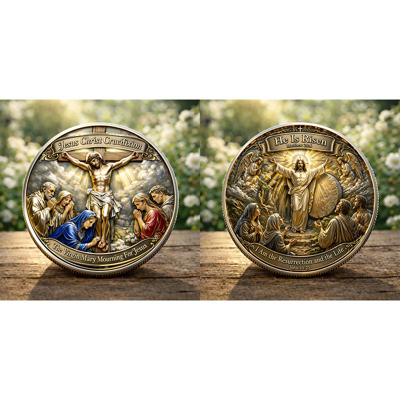 Jesus Christ Crucifixion & Resurrection Commemorative Coin