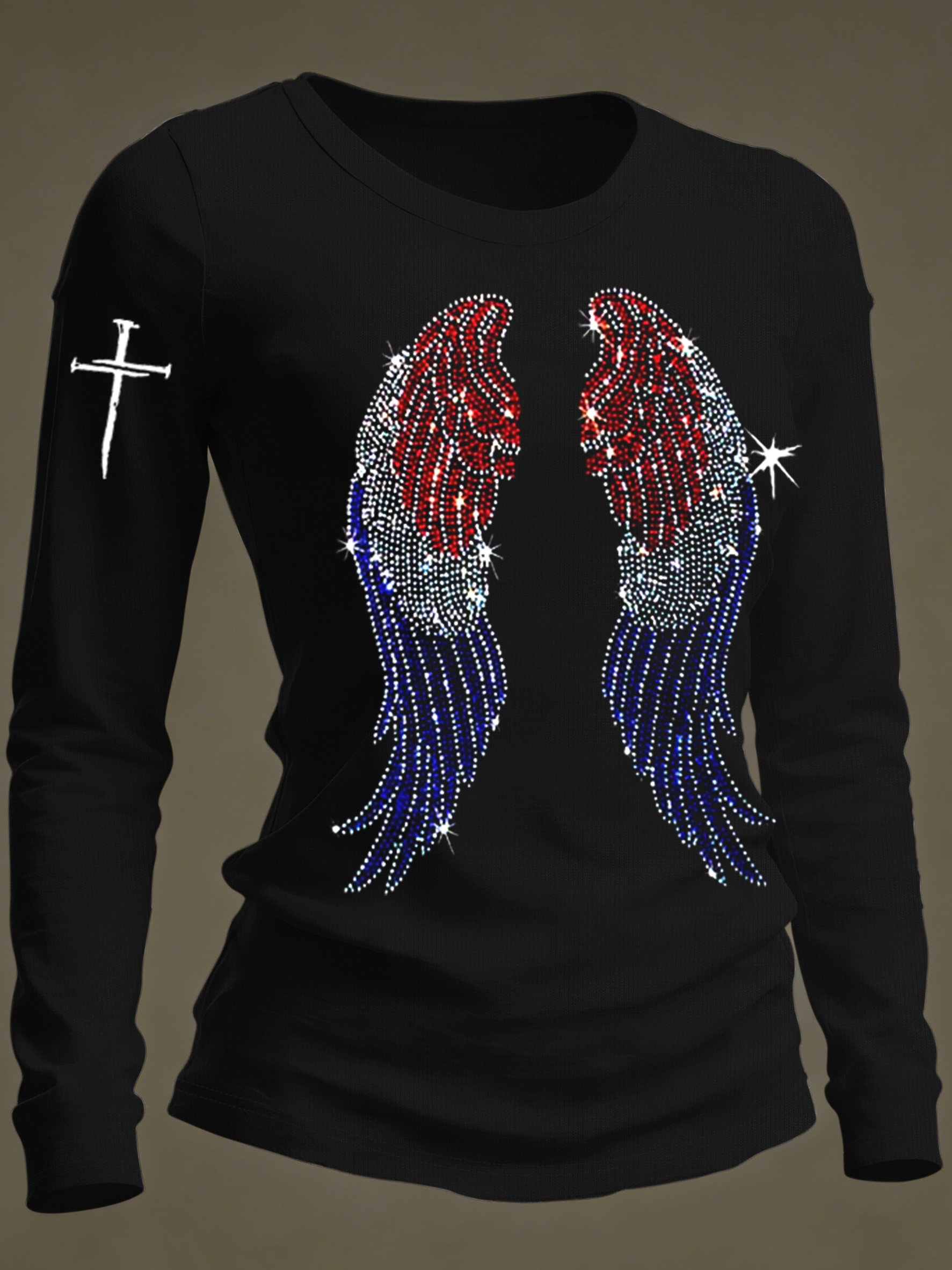 Women's casual faith-inspired long-sleeved T-shirt