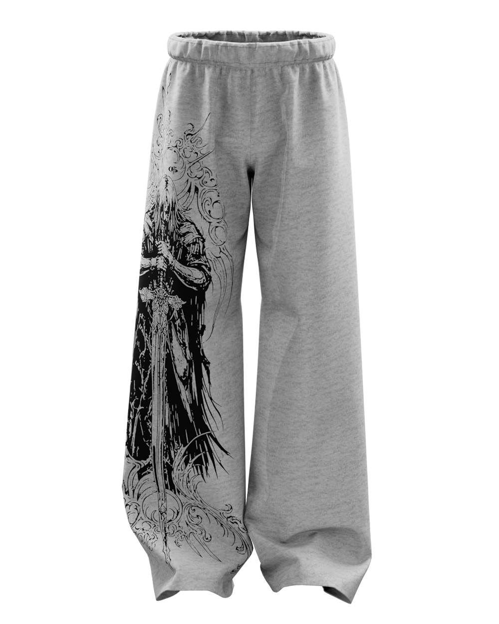 Stryk Grey Unisex Straight Fit Baggy Pants