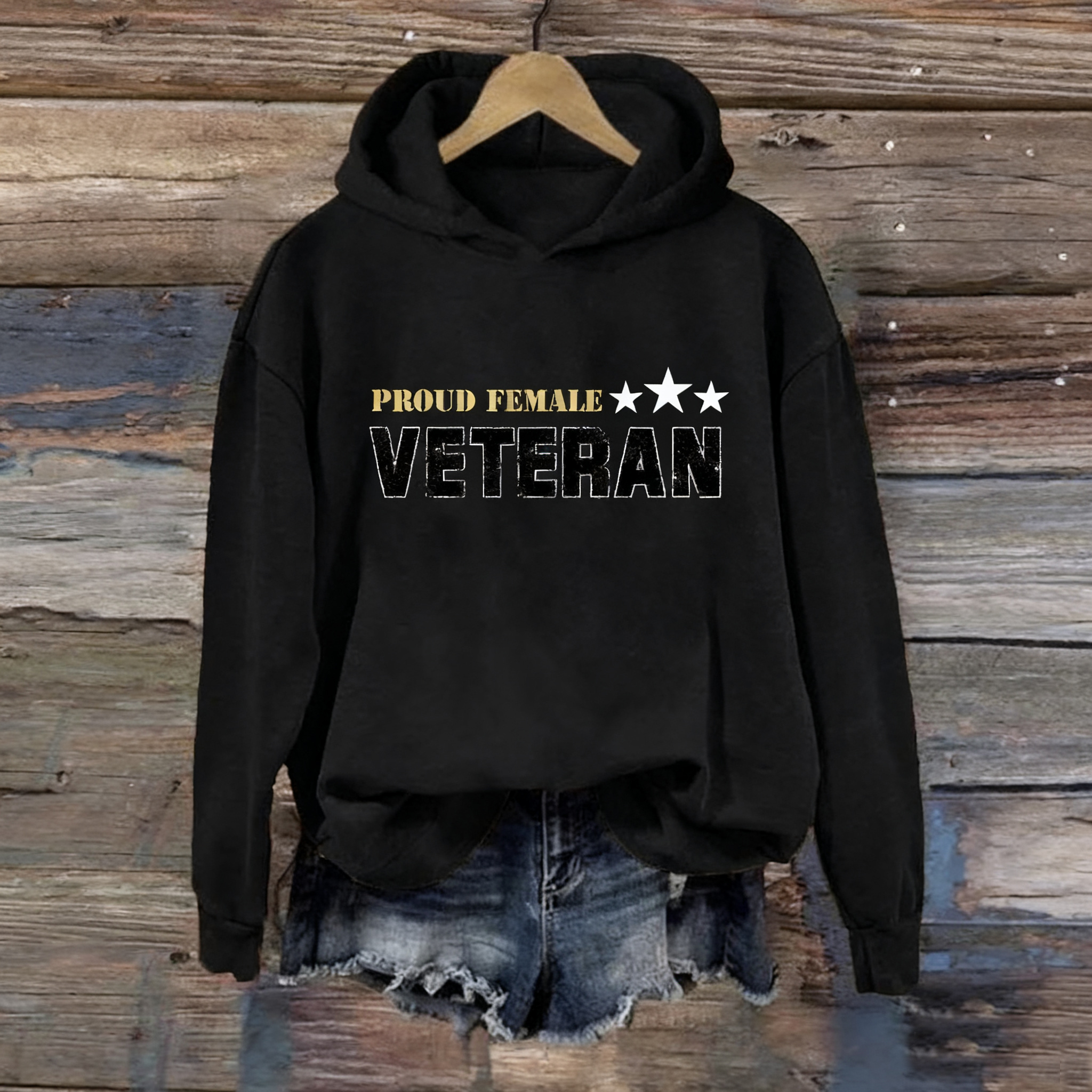Women's Proud Female Veteran Hoodie
