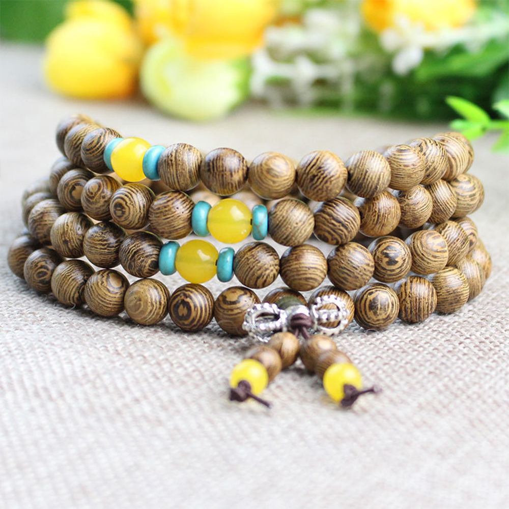 Walk For Peace With A 108-bead Mala Prayer Beads Bracelet