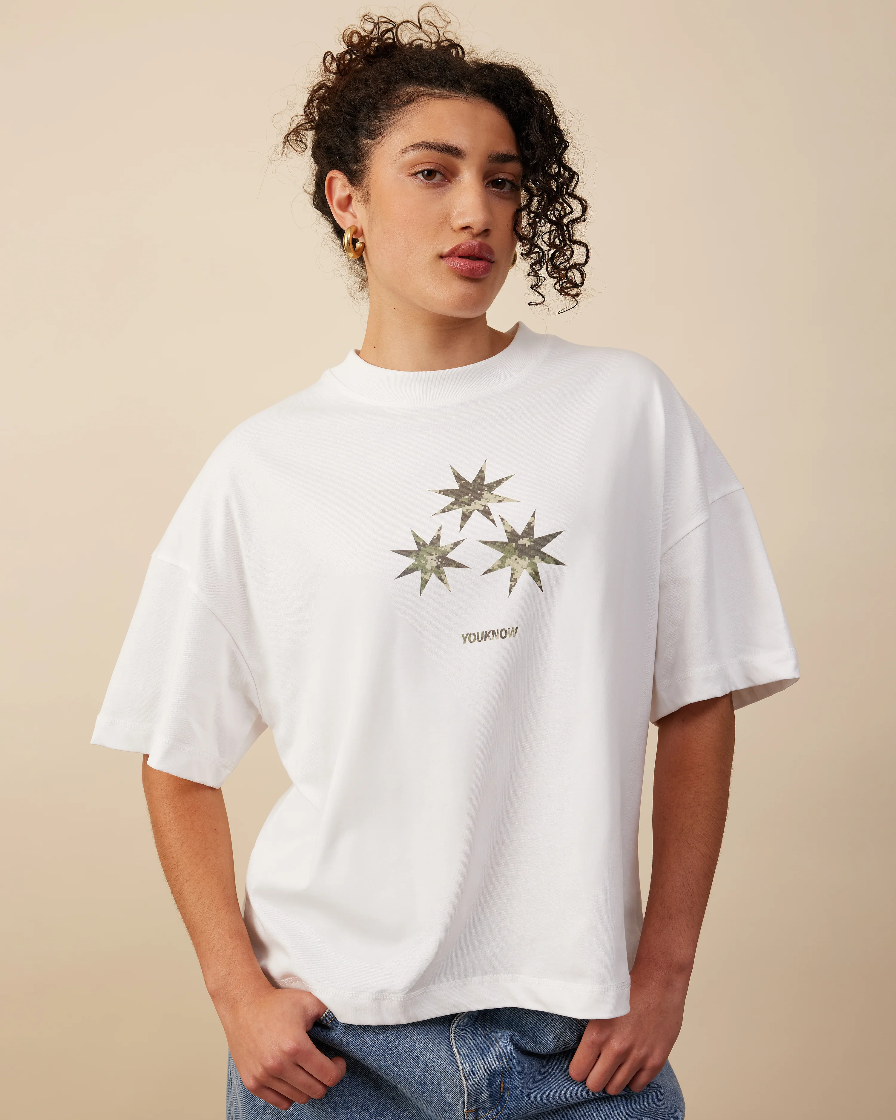 Star Box Tee | White