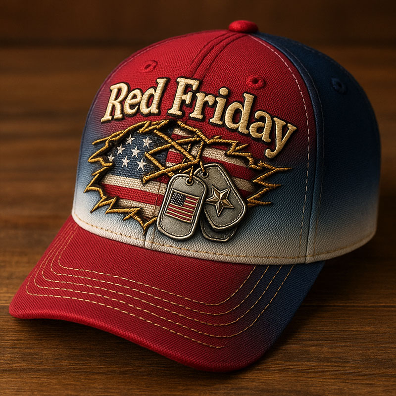 Red Friday Printed Casual Hat
