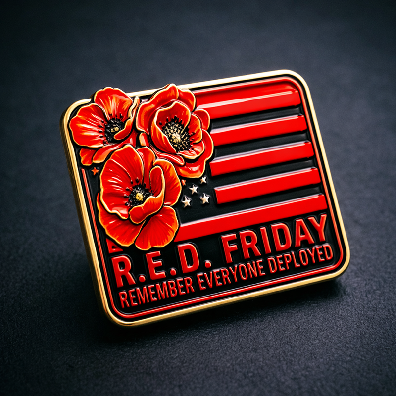Unisex Red Friday 3D Poppy Badge