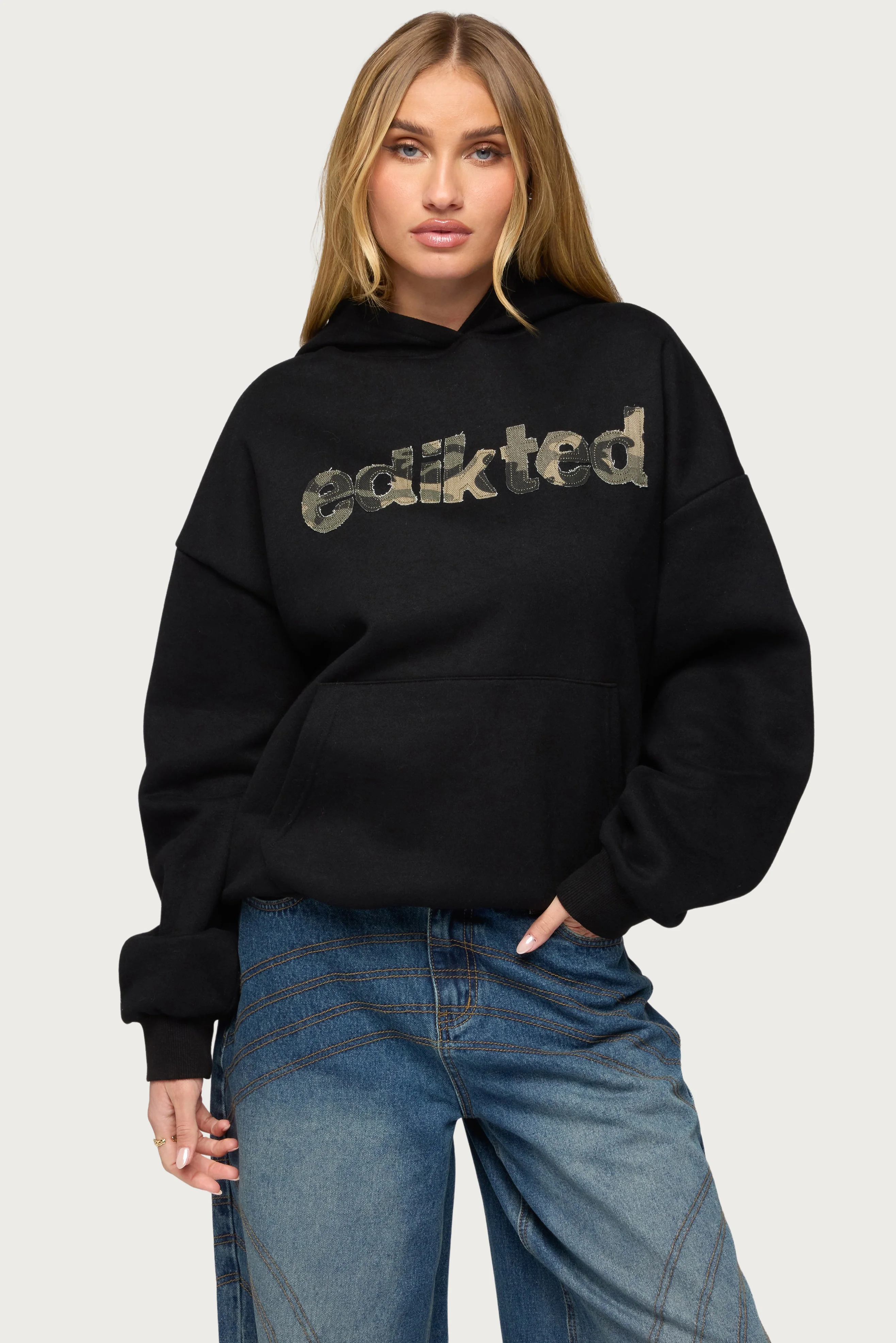Camo Cutie Edikted Oversized Hoodie