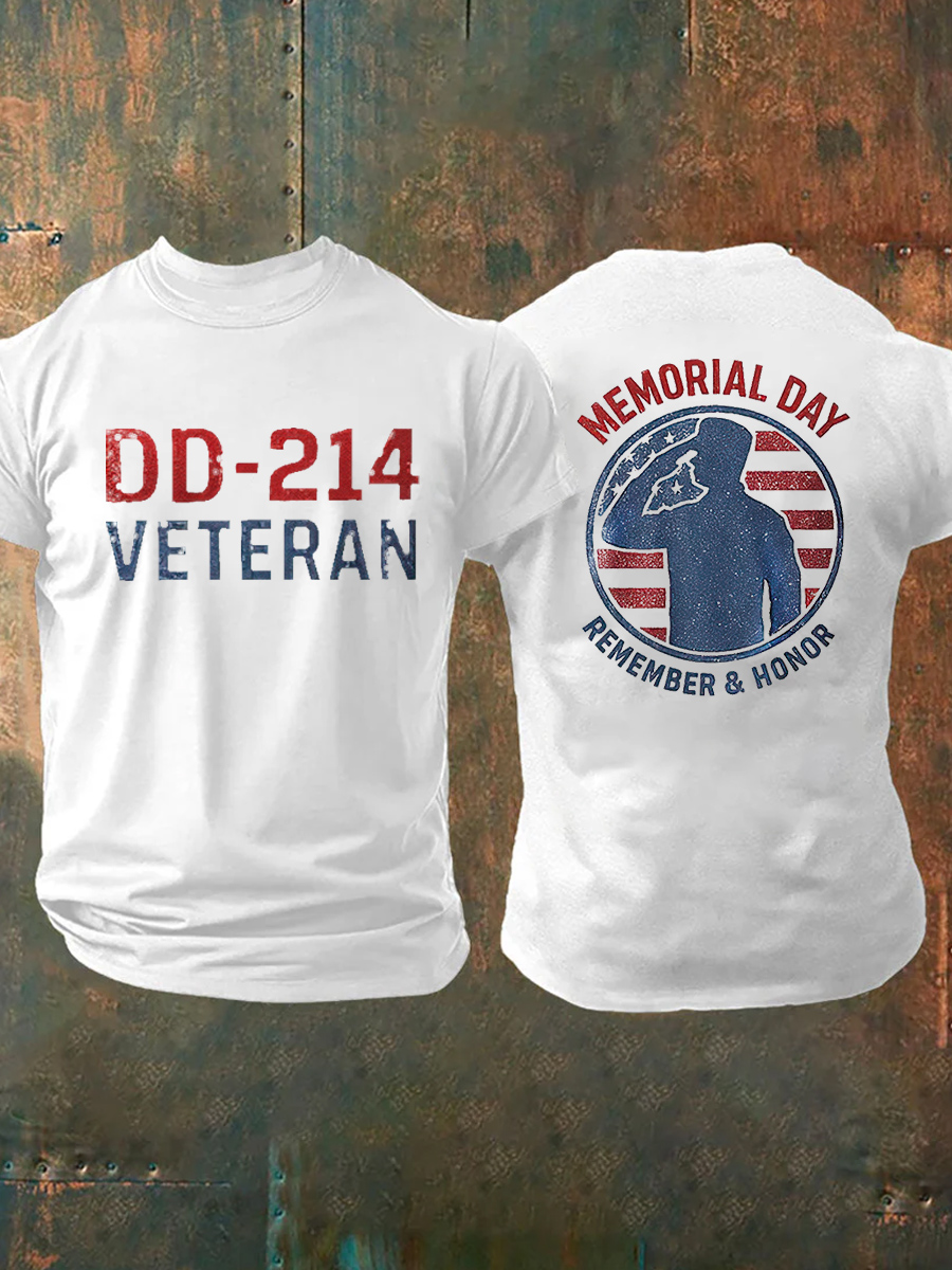 DD-214 Veteran Print 100% Cotton T-Shirt