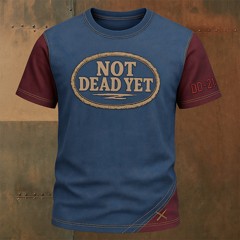 Veterans Not Dead Yet Printed Short-Sleeved T-Shirt