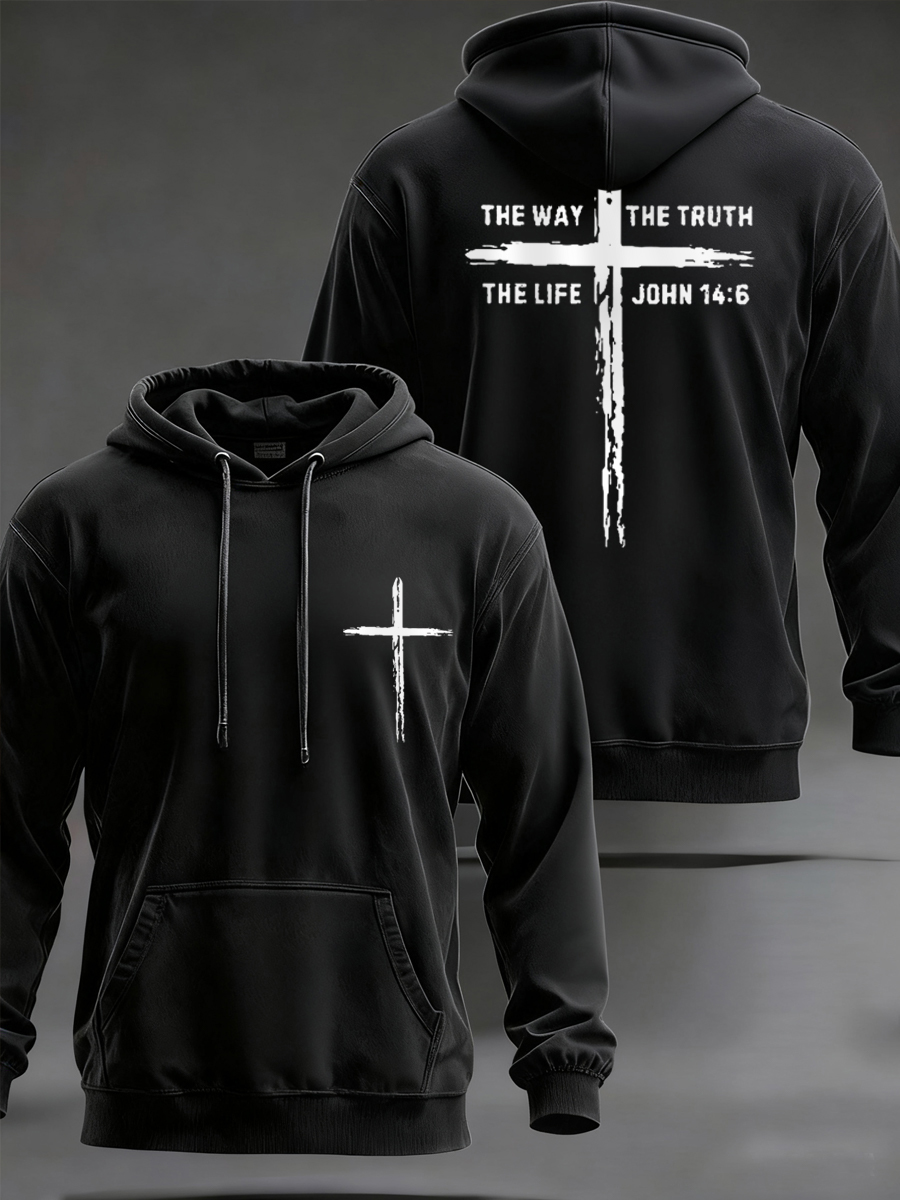 Men's Jesus The Way The Truth The Life Casual Hoodie