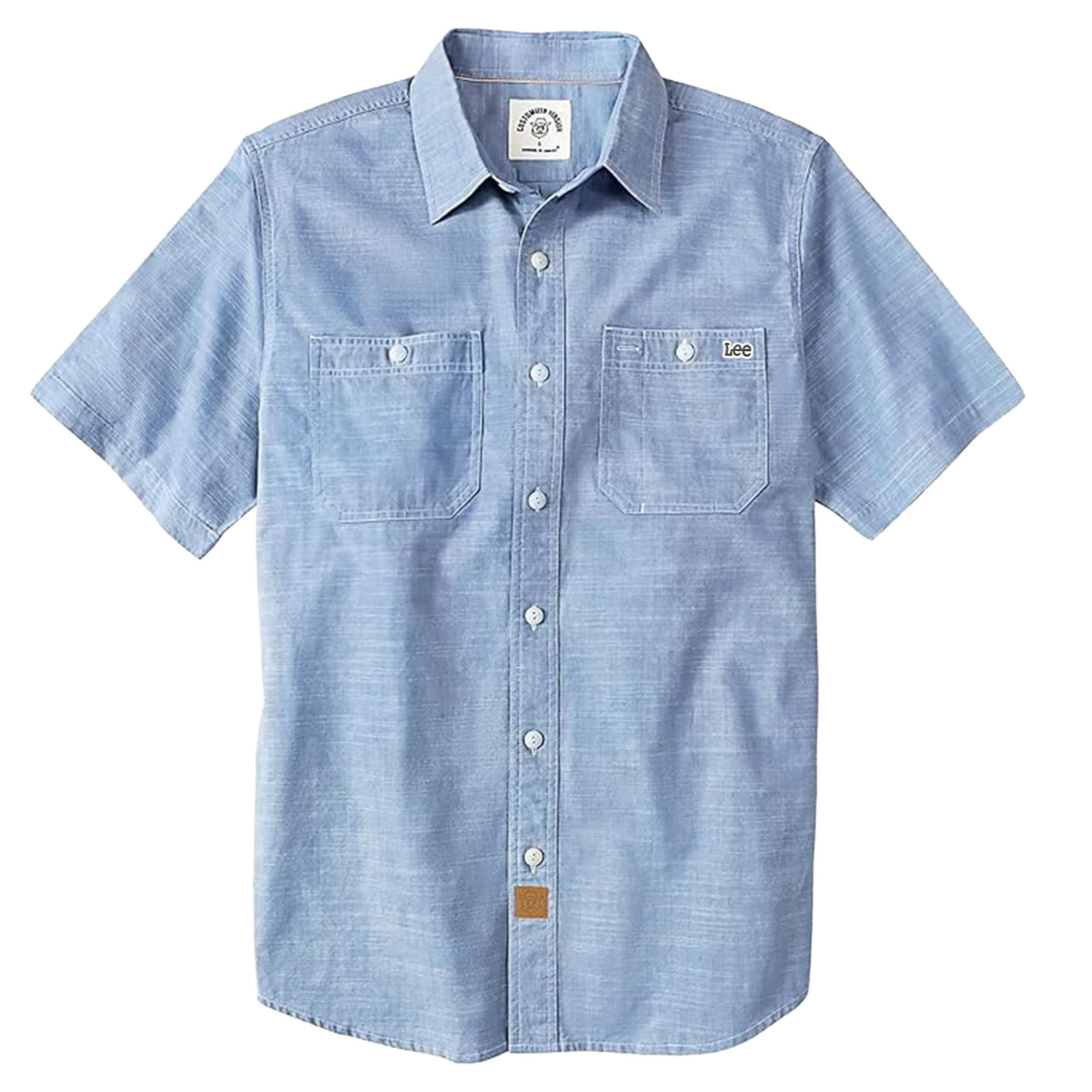 Men's Short Sleeve Chambray Shirt Regular Fit