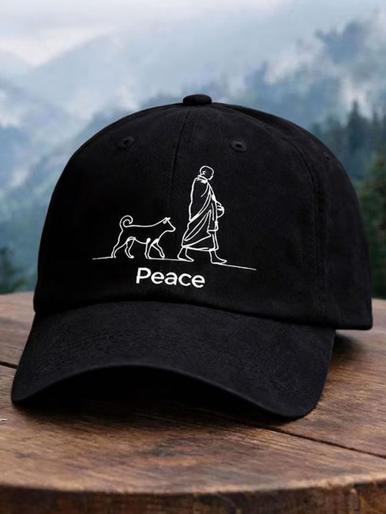 Walk For Peace Printed Casual Hat