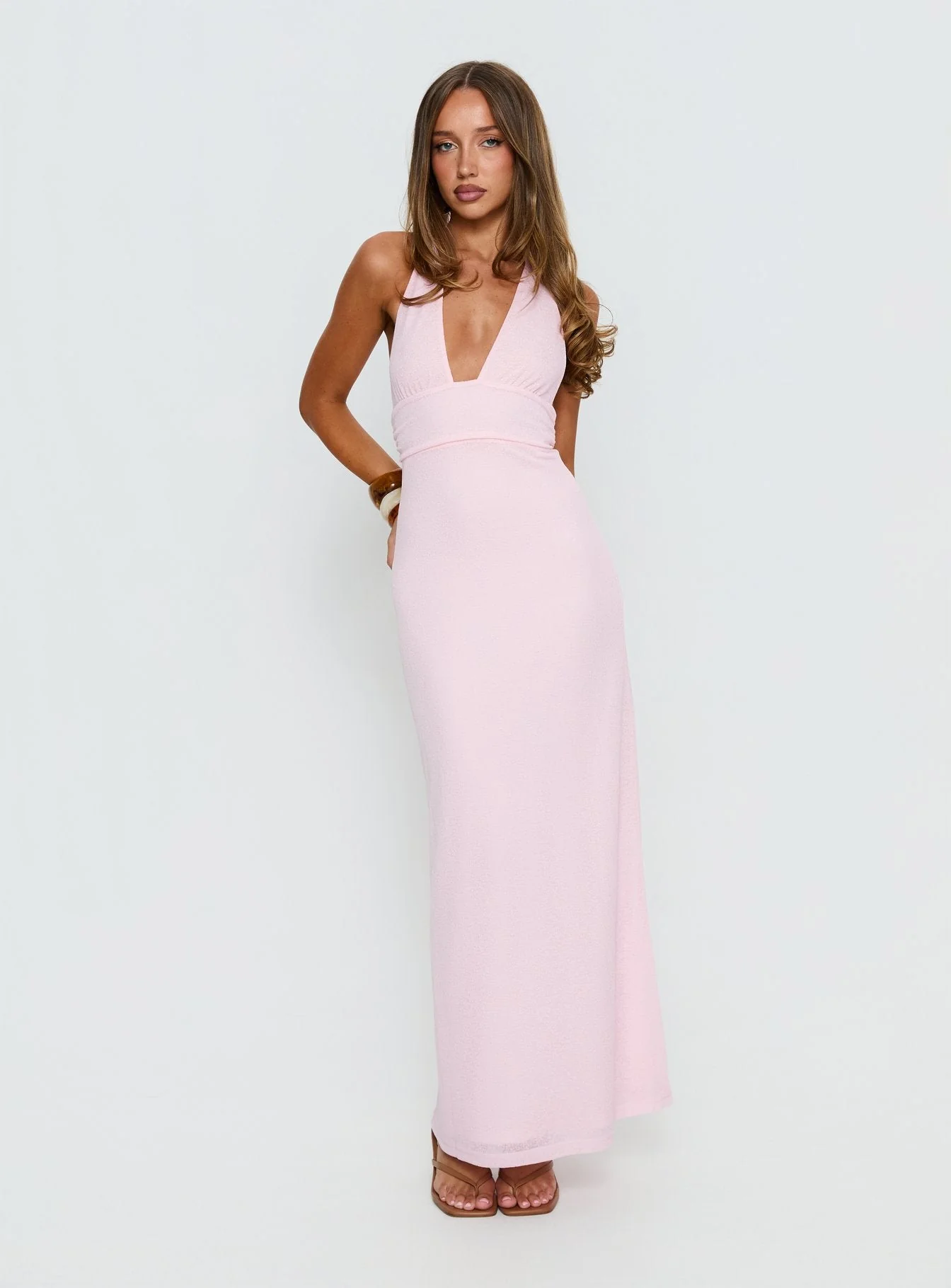 Courteney Halter Maxi Dress Pink