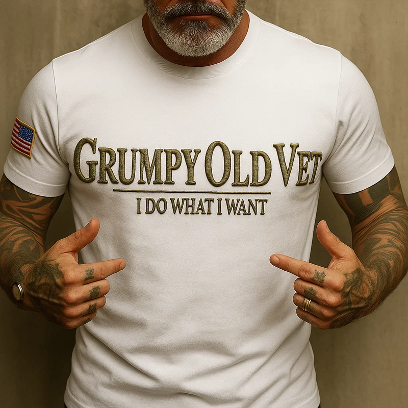 Grumpy old vet I do what I want Casual T-shirt