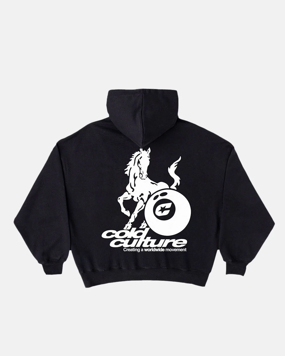 PLAYING HORSE HOODIE BLACK