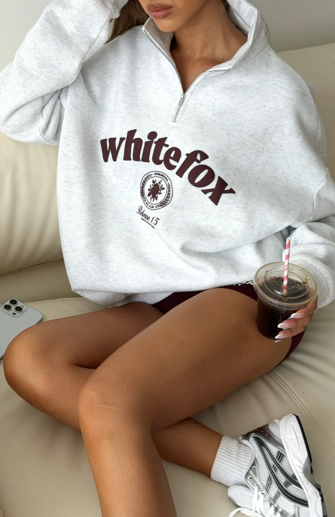 Release 15 Amari Quarter Zip Sweater Grey Marle