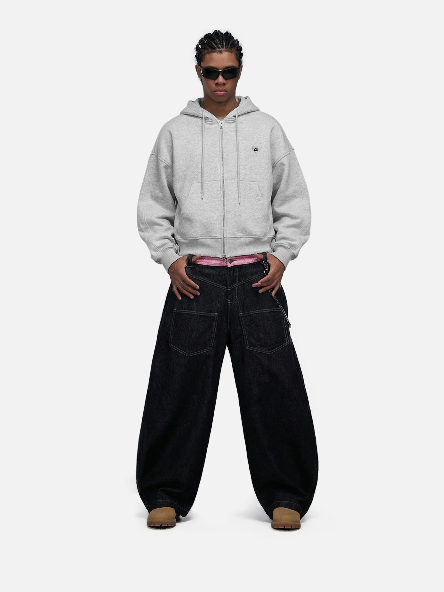 Aelfric Eden Boxy Double Zip Up Hoodie